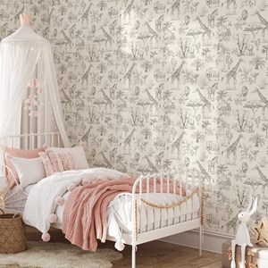 Papier peint safari crème