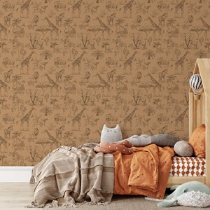 Papier peint safari caramel