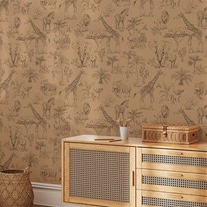 Papier peint safari caramel