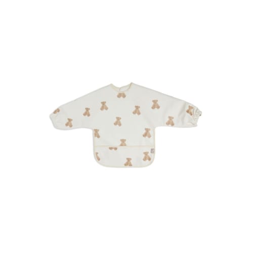 Jollein - Bavoir tablier imperméable Teddy Bear - Ecru