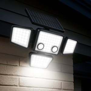 Lot de 2 projecteurs solaires sensor noir fairview