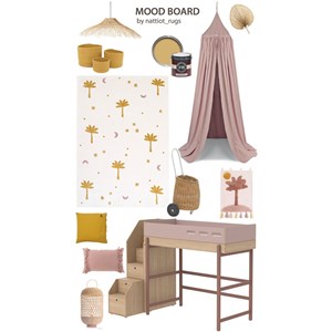 Tapis little palm miel