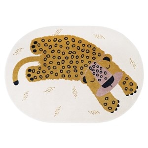 Tapis enfant lion kleo miel par nattiot