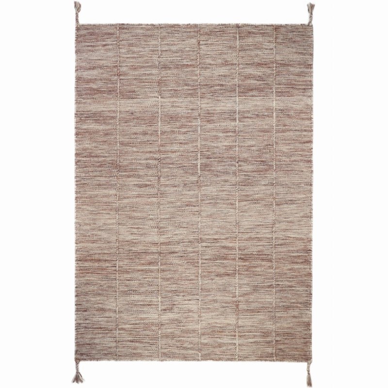 Tapis lhena brun rose m