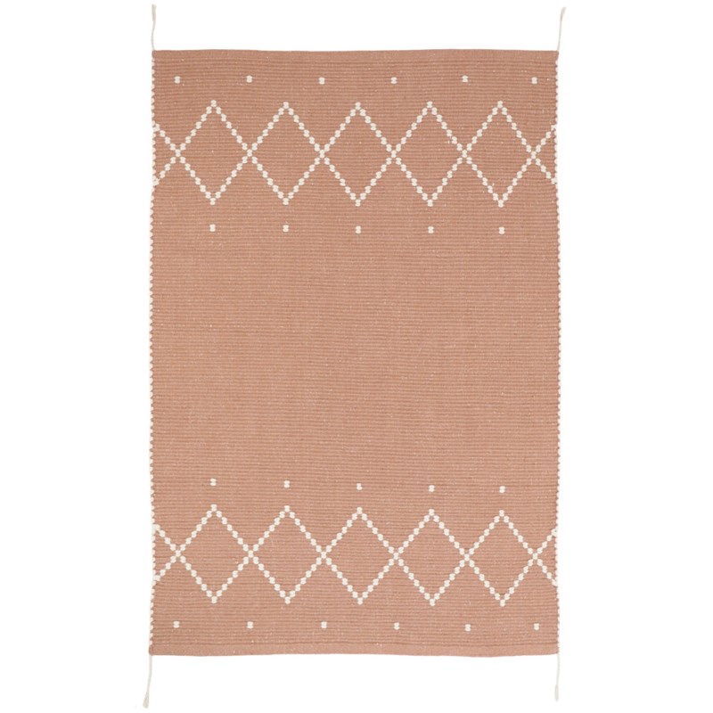Tapis mallorca rose argile