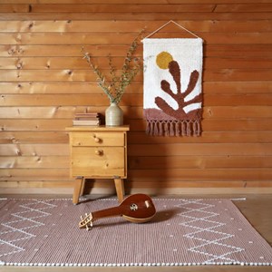 Tapis mallorca rose argile