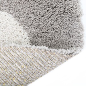 Tapis bohemian daisy rond beige