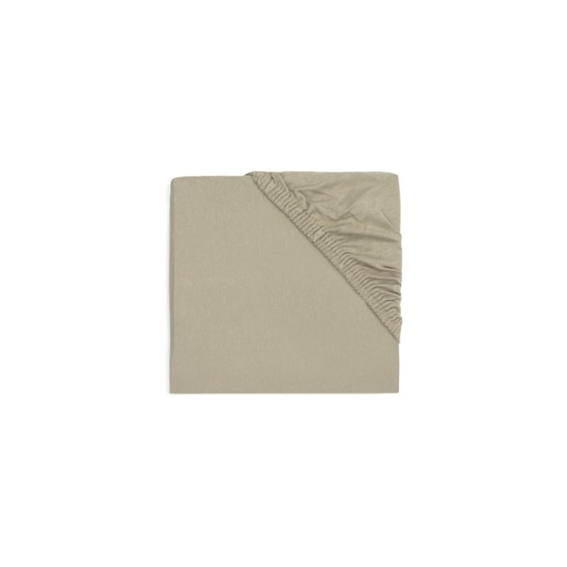 Drap-housse jersey 60x120cm vert olive (Jollein) - Image 1