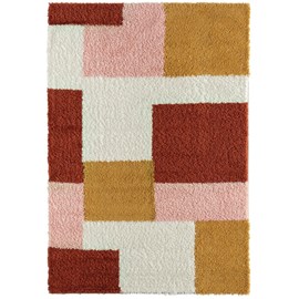 Tapis enfant terra cotta rose crème et j