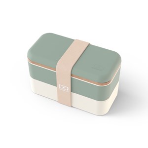 Set lunch box rectangle vert + planche