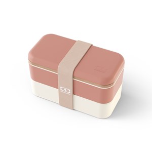 Set lunch box rectangle rose + planche