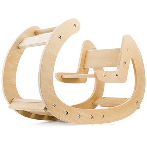 Chaise à bascule bois, charge max 25 kg