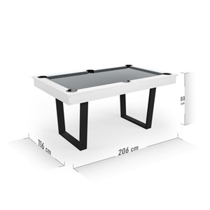 Table de billard 206 x 116 x 82 cm
