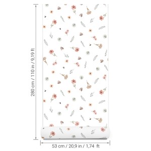 Papier peint fleurs sauvages