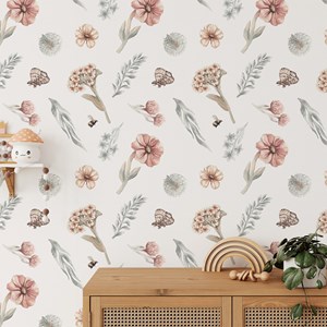 Papier peint fleurs sauvages