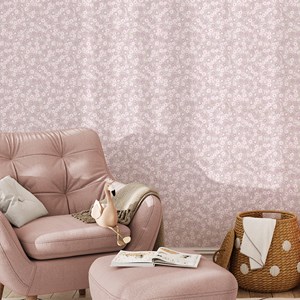 Papier peint mini marguerites rose