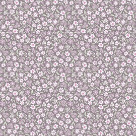 Papier peint  mini marguerites prune