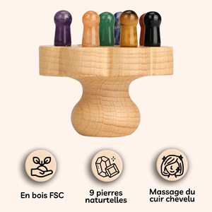Brosse en fleur 9 points à cuir chevelu