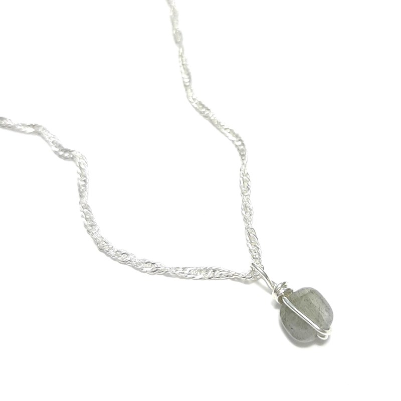 Collier argent 925 labradorite essentiel