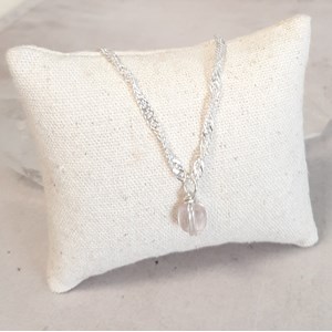 Collier argent 925 et quartz rose