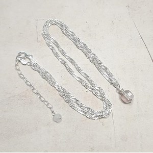 Collier argent 925 et quartz rose