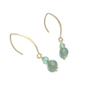 Boucles d'oreilles aventurine verte