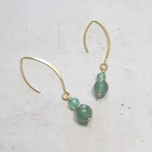 Boucles d'oreilles aventurine verte