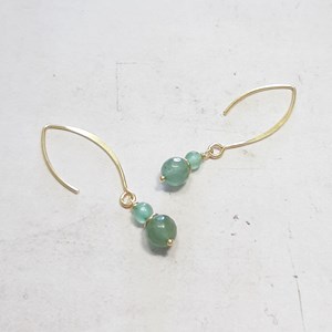 Boucles d'oreilles aventurine verte