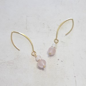 Boucles d'oreilles quartz rose