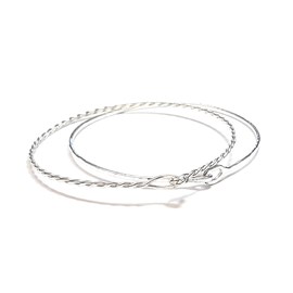 Ensemble bracelets joncs en argent 925