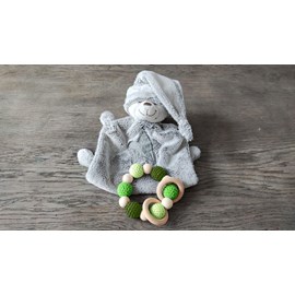 Mamontessoribox hochet bois crochet vert