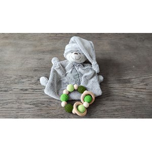 Mamontessoribox hochet bois crochet vert