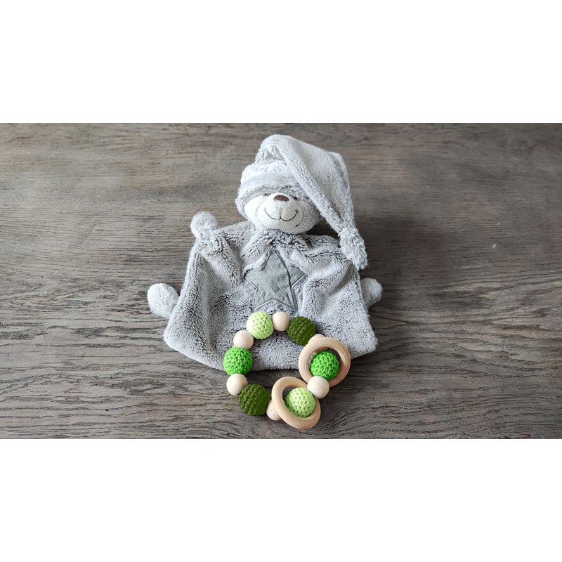 Mamontessoribox hochet bois crochet vert