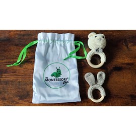 Mamontessoribox hochets bois crochet x2