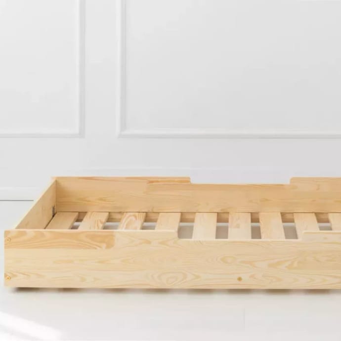 Lit Cabane En Bois Massif PANDA - 70x140 Cm - Style Scandinave - Brut - Sans Matelas - 8