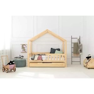 Lit cabane enfant bois mila 120x190cm