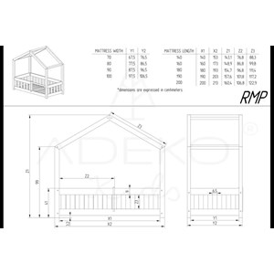 Lit cabane enfant bois mila 80x140cm