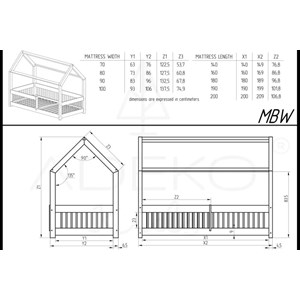 Lit enfant cabane bois mila 80x140cm