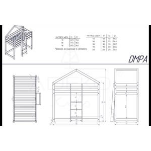 Lit superposé enfant mila 90x160cm