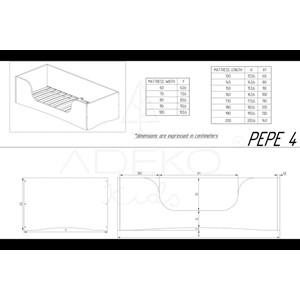 Pepe 4 lit enfant bois 90x200cm