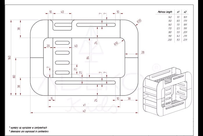 Lit superposé enfant mila 70x160cm (Babykare) - Image 3