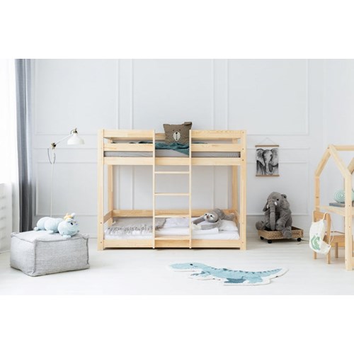 Babykare - Lit superposé bois cabane mila 80x190cm