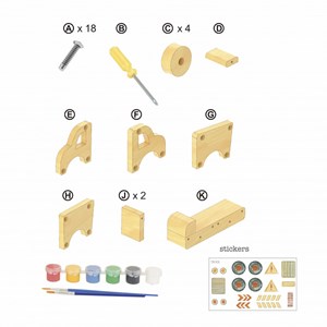 Camion en bois à monter et à peindr