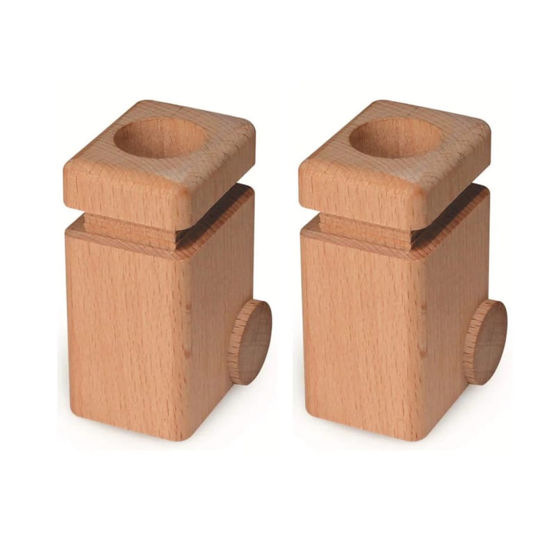 Lot de deux poubelles naturelles