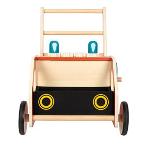 Chariot de marche en bois pompiers