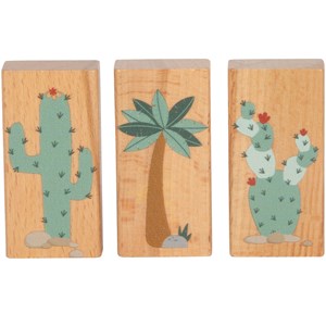 Blocs de construction en bois dino