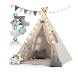 Tipi pour enfant crème 160x120x120cm