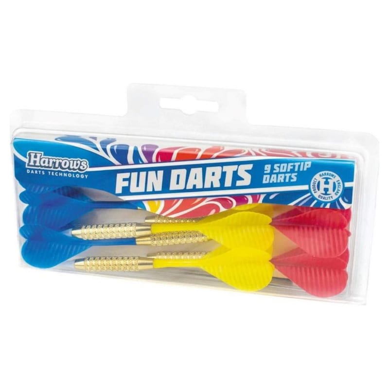 Lot de 9 fléchettes colorées - pointes nylon