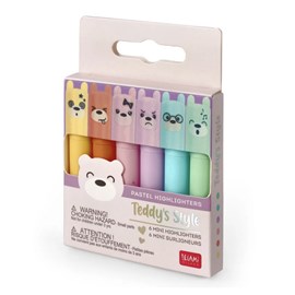 Set de 6 mini surligneurs - teddys style