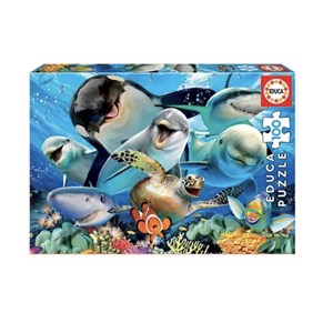 Puzzle 100 pieces selfie sous l'eau